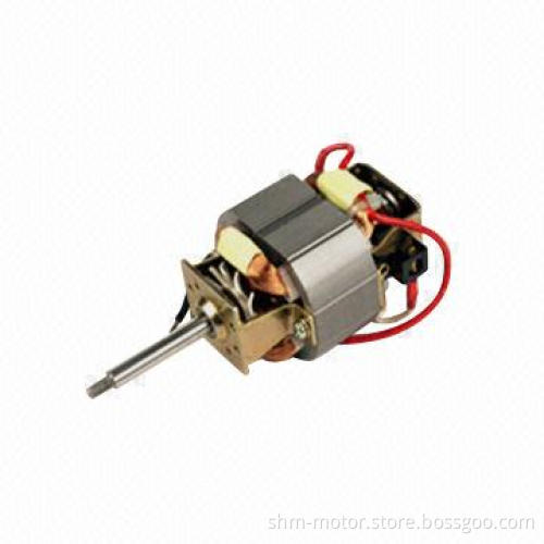 AC motors for paper shredder, vacuum cleaner, hair dryer